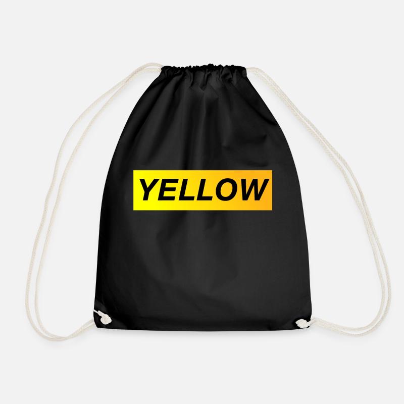 jaune - Sac de sport léger - noir