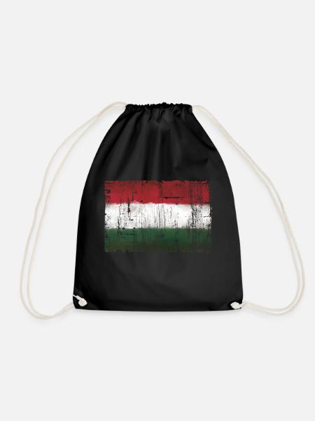 Hungary - Drawstring Bag - black