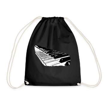 Piano music instrument - Drawstring Bag - black - Front