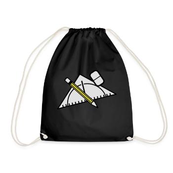 stift_lineal_radiergummi__f3 - Sac de sport léger - noir - Devant