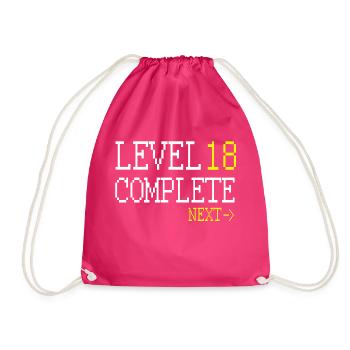 Level 18 Komplett Weiter - Turnbeutel - Fuchsia - Vorne