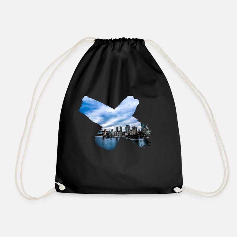 Vancouver - Drawstring Bag - black