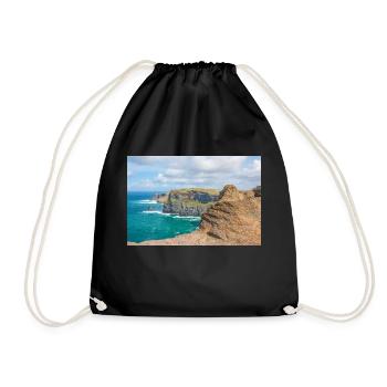 Clare Cliffs of Moher Ireland Poster - Drawstring Bag - black - Front