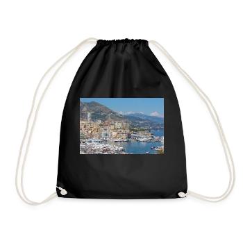 Monaco city harbor coast - Drawstring Bag - black - Front