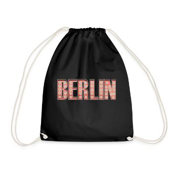 Berlin Burlesque Las Vegas Retro Lechtreklame - Turnbeutel - Schwarz - Vorne