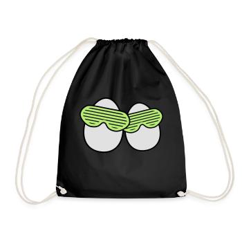 Funky Eggs - Turnbeutel - Schwarz - Vorne