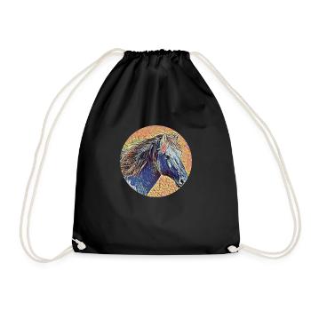 cheval - Sac de sport léger - noir - Devant