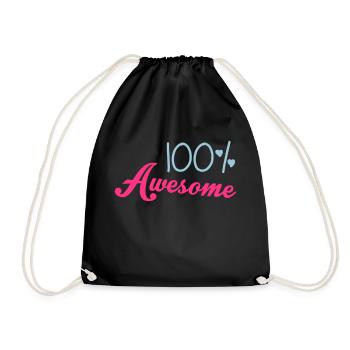 100% Awesome - Sac de sport léger - noir - Devant