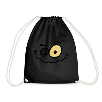 Sourire drôle fou fou - Sac de sport léger - noir - Devant