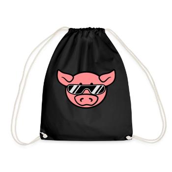 Lunettes de soleil cool cochon parti - Sac de sport léger - noir - Devant