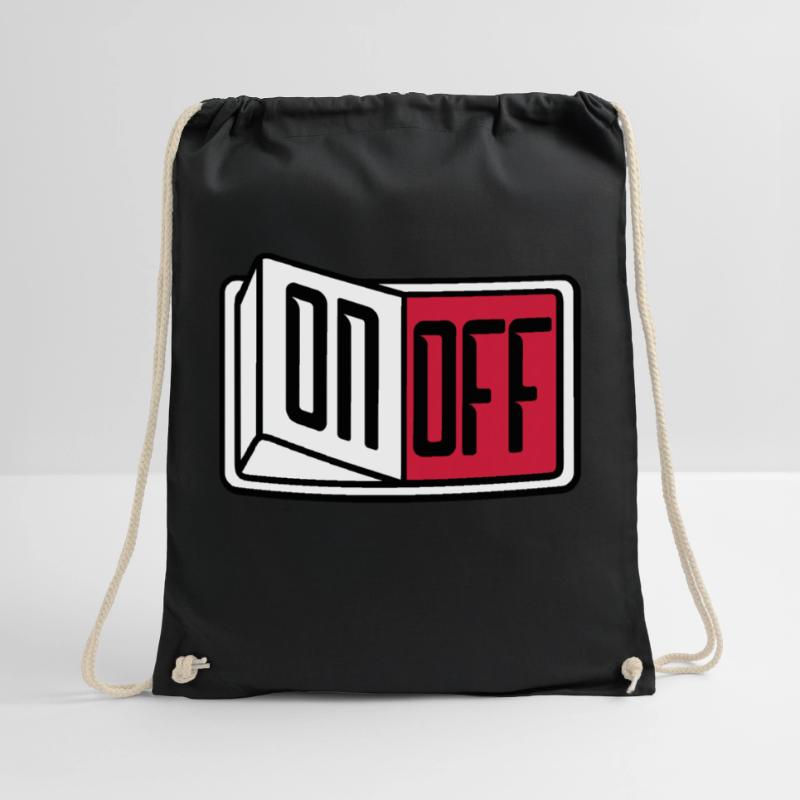 off on switch button button turn off Drawstring Bag