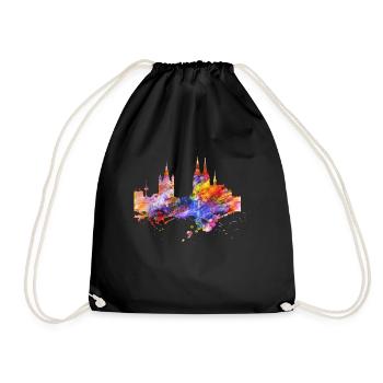 Köln Skyline - Turnbeutel - Schwarz - Vorne