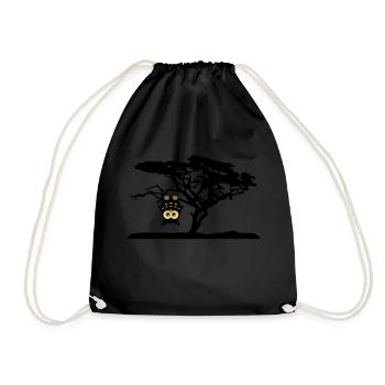 Chouette à l'envers sur les différentes pentes arb - Sac de sport léger - noir - Devant
