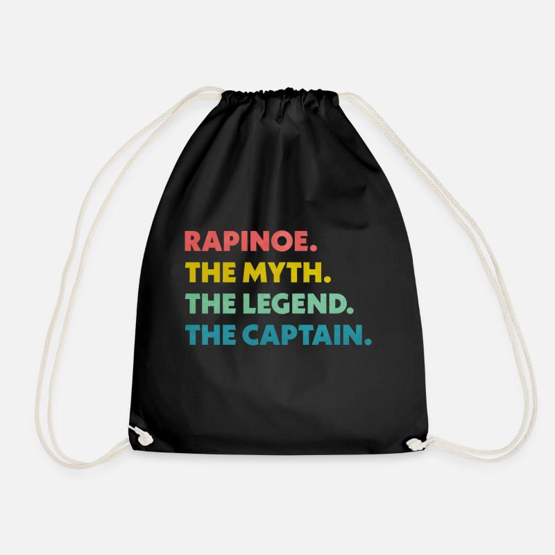 Rapinoe The Myth The Legend The Captain - Drawstring Bag - black