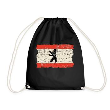 Berlin Vintage Flag - Turnbeutel - Schwarz - Vorne