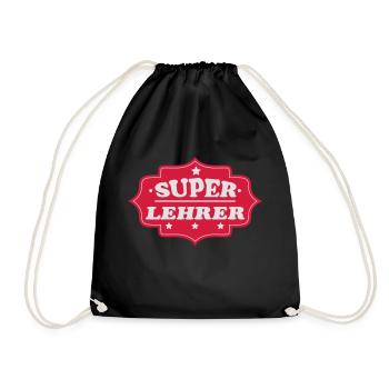 Super lehrer 222 - Drawstring Bag - black - Front