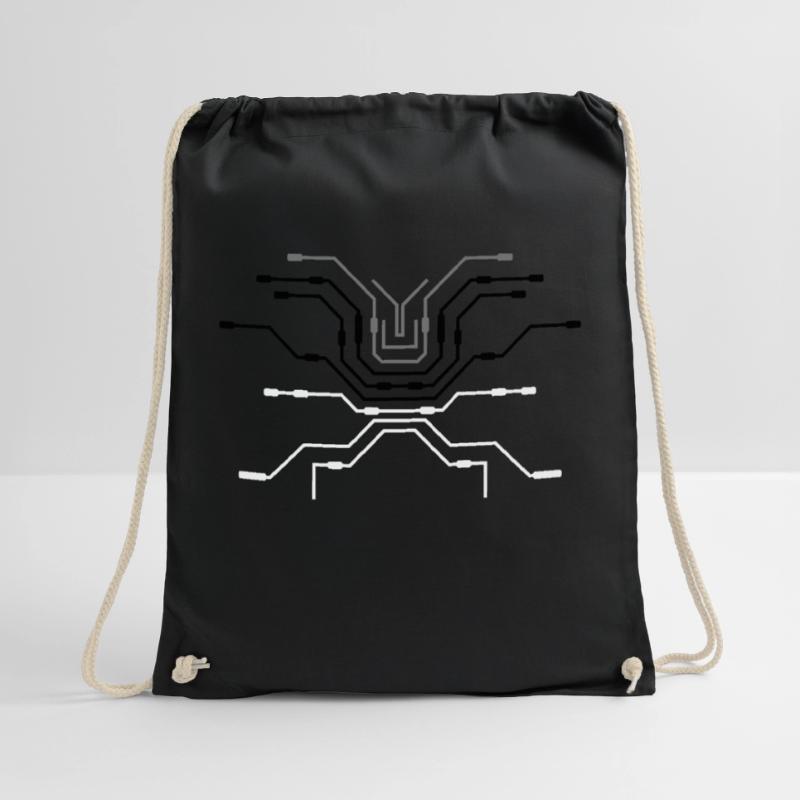 computer design pc wires processor cpu wire ve Drawstring Bag