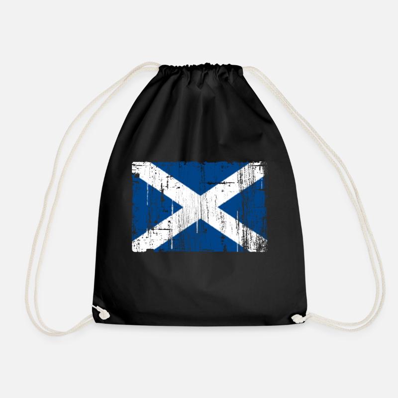 Scotland - Drawstring Bag - black