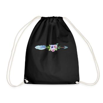 Flèche de fleurs de printemps - Sac de sport léger - noir - Devant
