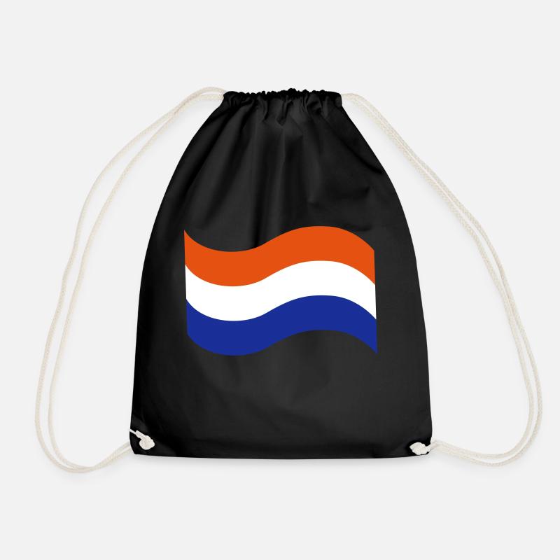 Drapeau hollandais rouge blanc bleu - Sac de sport léger - noir