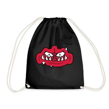 troll visage effrayant - Sac de sport léger - noir - Devant