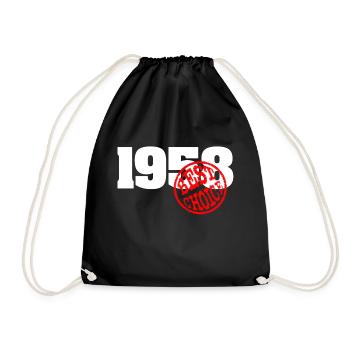 1958 / Geburtstag 1958 / 1958 best choice - Turnbeutel - Schwarz - Vorne