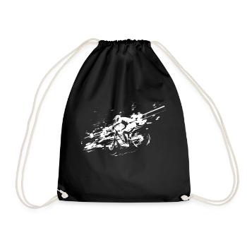 mtb mtb downhill - Drawstring Bag - black - Front