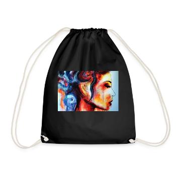 Visage de femmes - Sac de sport léger - noir - Devant