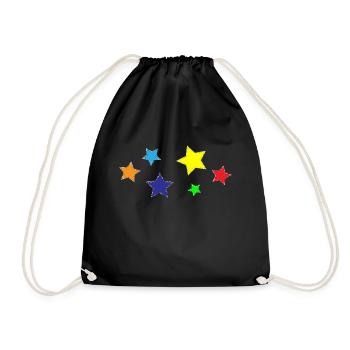 Stars - Drawstring Bag - black - Front