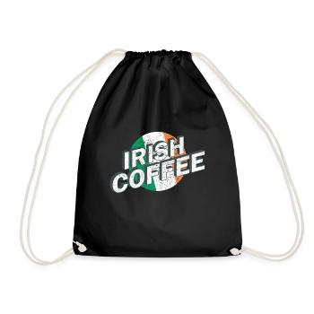 Café irlandais Cocktail lettrage vintage logo rétro - Sac de sport léger - noir - Devant
