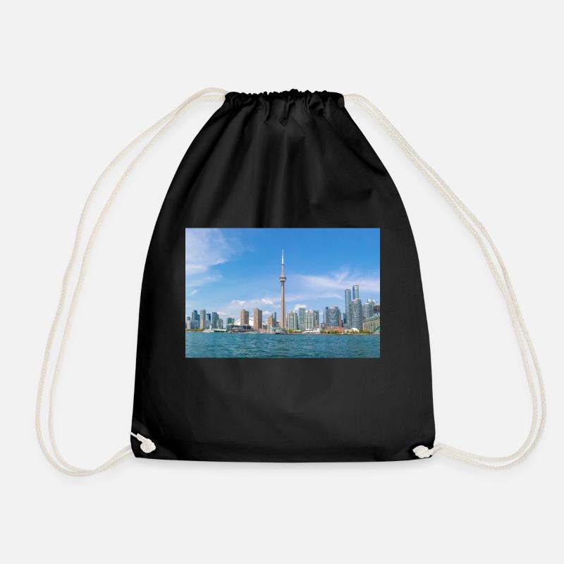 Ontario Toronto Skyline Panoramic View Canada - Turnbeutel - Schwarz