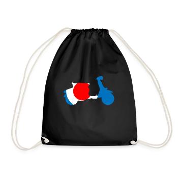 Roundel Target 60s Motor Scooter - Drawstring Bag - black - Front