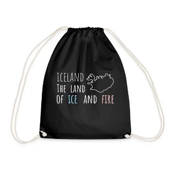 Carte islandaise - Iceland - Sort - Sac de sport léger - noir - Devant
