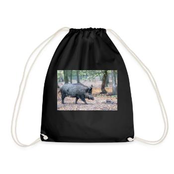 Sanglier (en allemand sanglier) Sus scrofa - Sac de sport léger - noir - Devant
