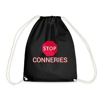 STOP CONNERIES humour - Sac de sport léger - noir - Devant