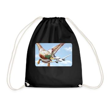 Duck attack (version 1 without speech bubble) - Drawstring Bag - black - Front
