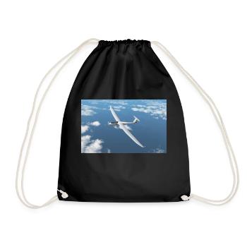 Glider above the clouds - Drawstring Bag - black - Front