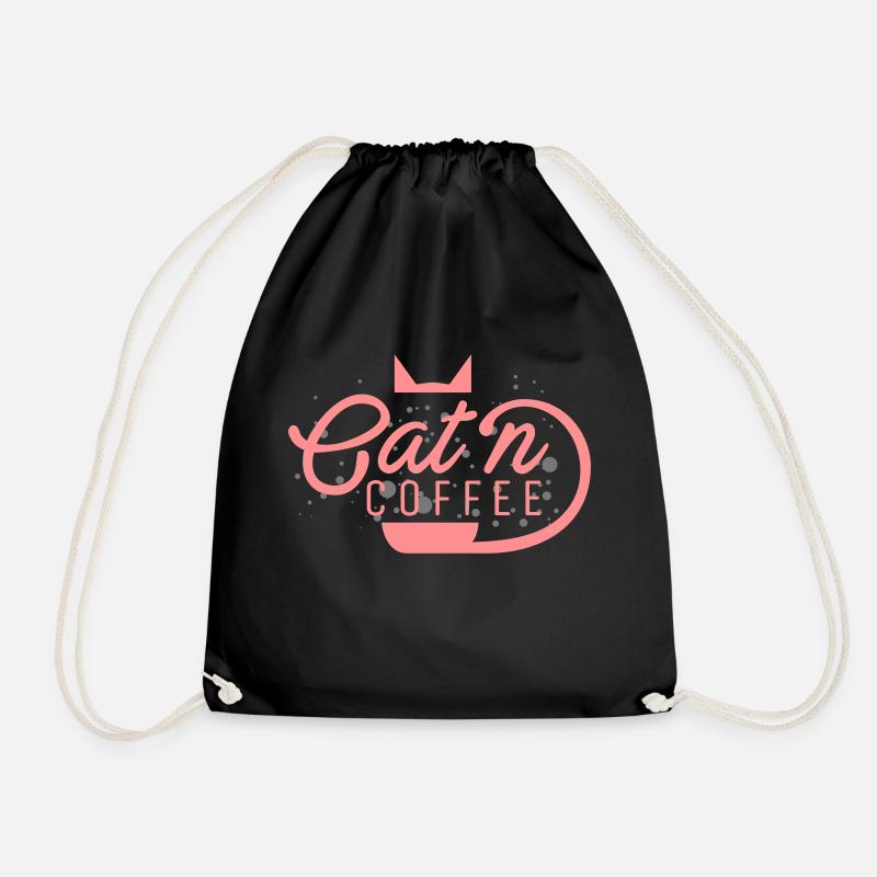 Cat'n Coffee - Turnbeutel - Schwarz