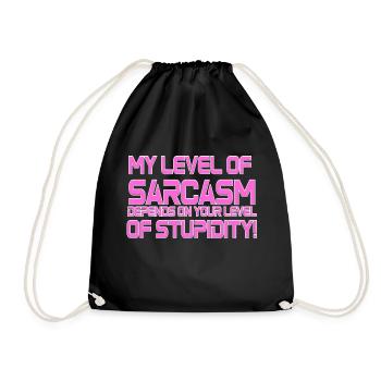Sarcasm - Drawstring Bag - black - Front