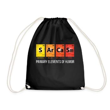 Mendeleevs SArCaSm - Primäre Elemente des Humors - Turnbeutel - Schwarz - Vorne
