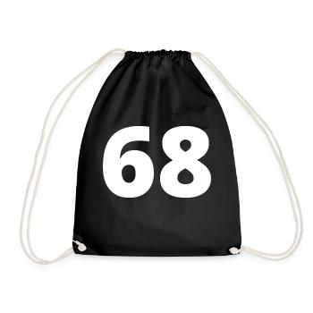 68 - Drawstring Bag - black - Front