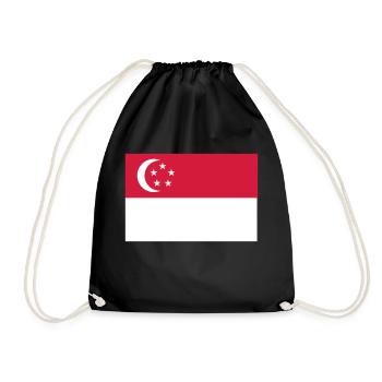 Drapeau de Singapour - Sac de sport léger - noir - Devant
