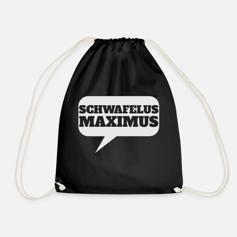 Reden, Labern,schwafeln, Schwafelus, Maximus, - Turnbeutel - Schwarz