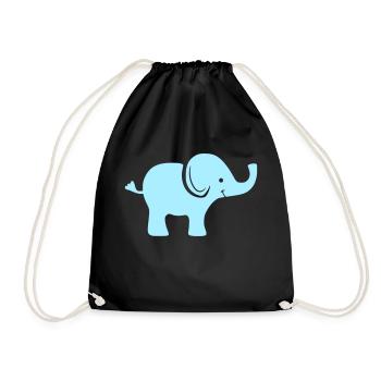 Baby Elefant - Turnbeutel - Schwarz - Vorne