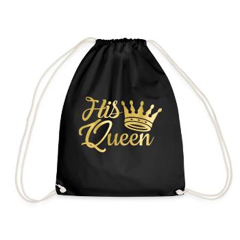 His Queen Gold - Turnbeutel - Schwarz - Vorne