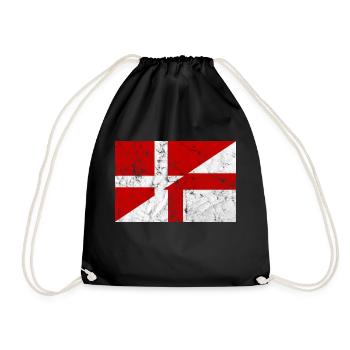 Danemark Angleterre Football drapeau drapeau Dannebrog - Sac de sport léger - noir - Devant