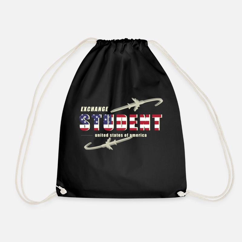 Austauschstudent USA - Turnbeutel - Schwarz
