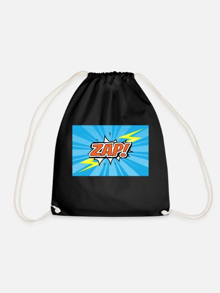 ZAP! Comic Style Graffiti Lettering - Turnbeutel - Schwarz