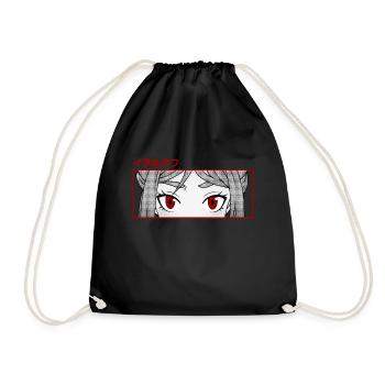 Manga Augen - Anime Design im Japan Stil - Turnbeutel - Schwarz - Vorne