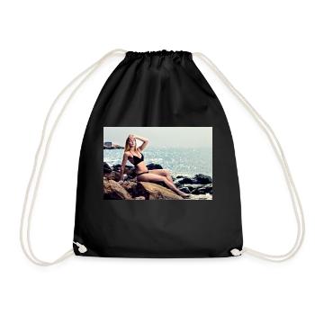Alena mit Bikini auf den Felsen am Meer - Turnbeutel - Schwarz - Vorne